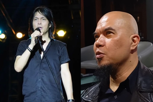 Kolase Foto Once Mekel dan Ahmad Dhani. [Instagram]